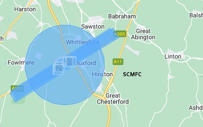 Map of Duxford Flight Control Zone